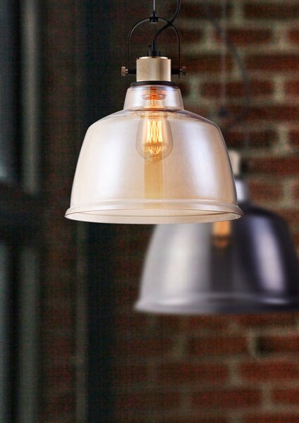 Lampada pendente Pendant in Metallo Irving Nero