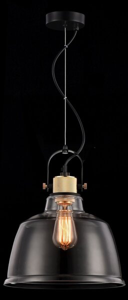 Lampada pendente Pendant in Metallo Irving Nero