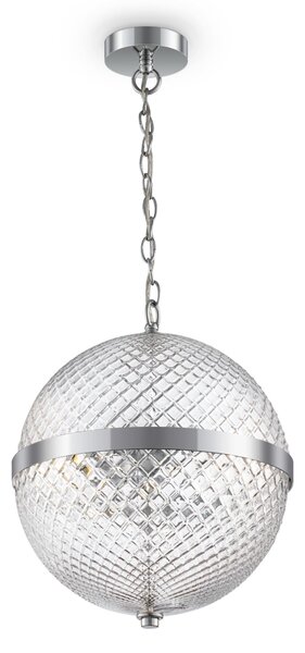 Lampada pendente Neoclassic in Metallo Yonkers Cromo