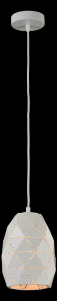 Lampada pendente Pendant in Metallo Louvre Bianco
