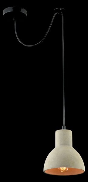 Lampada pendente Loft in Metallo Broni Nero