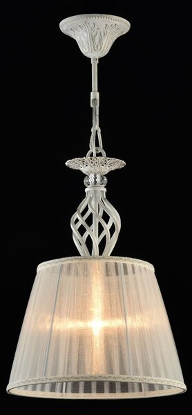Lampada pendente Elegant in Metallo Grace Bianco con Oro