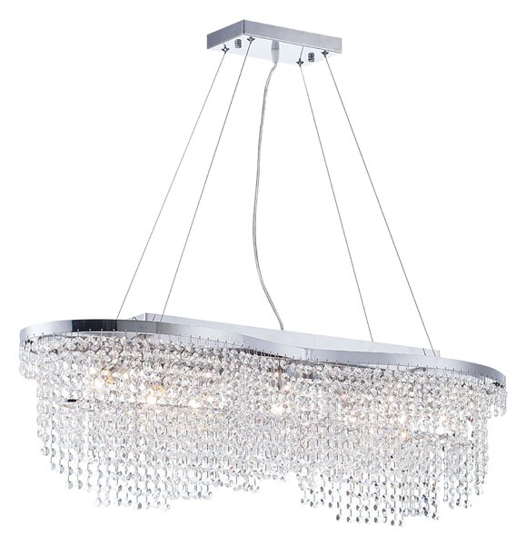 Lampadario Diamant Crystal in Metallo Toils Nickel