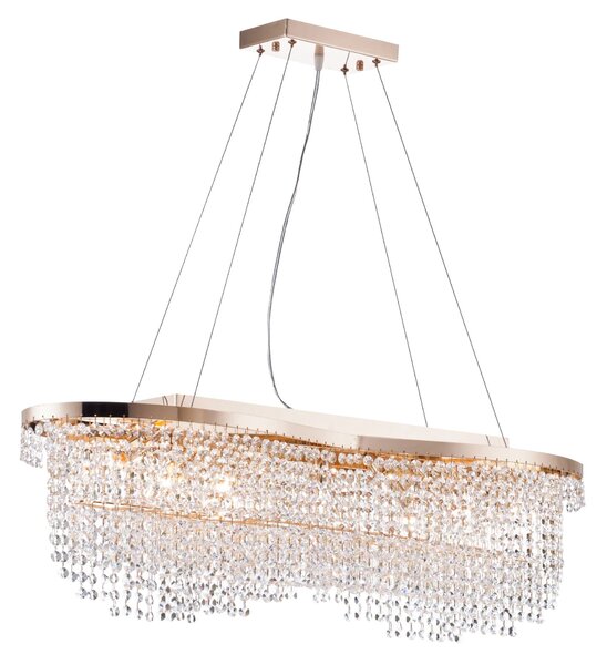 Lampadario Diamant Crystal in Metallo Toils Oro