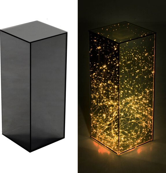 Lampada a LED da Tavolo in Vetro 20x20H50cm Quadro