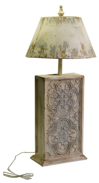 Lampada da Tavolo in Legno 42x42H92,5cm Quadro