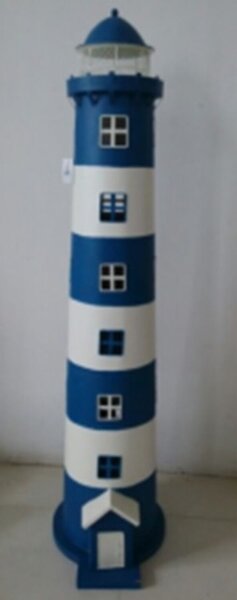 Lampada da Tavolo in Metallo ø34H121cm Faro Bianca e Blu