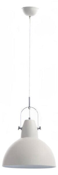 Lampada a Sospensione 38x38xH165 cm in Metallo Kande Paralume bianco opaco