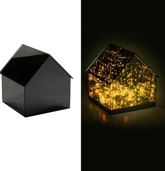 Lampada a LED da Tavolo in Vetro 30x29,5H31,5cm Casetta