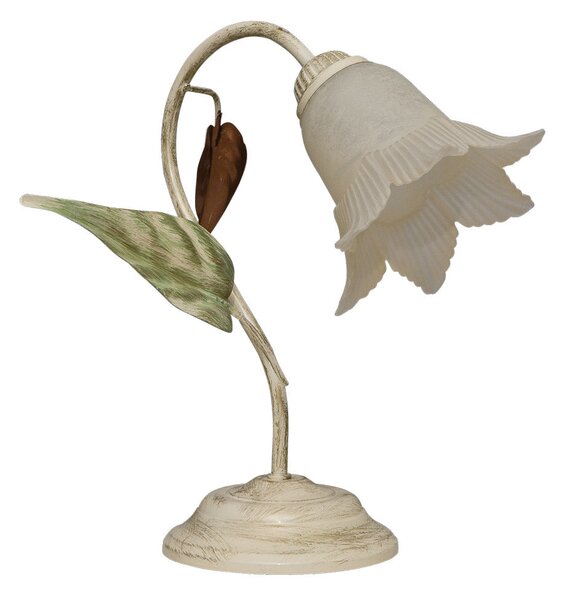 Lume 1xE14 Montatura Anticata Vetro Paglierino E-Energy Arianna