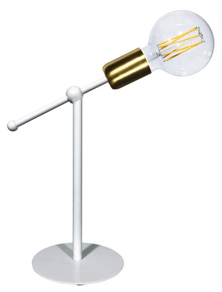 Lume 1xE27 Montatura Verniciata Bianco Oro Satinato E-Energy Elvira