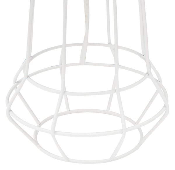 Lampada da Tavolo Indianapolis Ø20x37 cm in Ferro e Tessuto