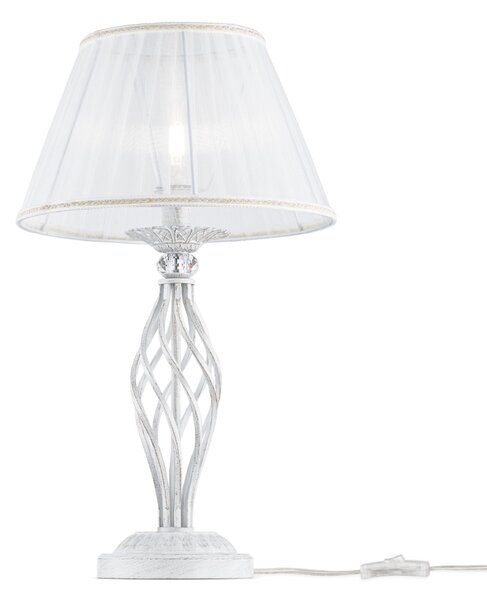 Lampada da tavolo Elegant in Metallo Grace Bianco con Oro