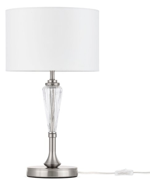 Lampada da tavolo Neoclassic in Metallo e Vetro Alicante Nickel