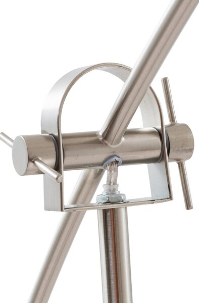 Lampada da Terra in Metallo Cromato Paralume in PVC Deca