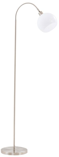 Lampada da Terra in Nickel Satinato E27 Paralume in PVC Garda