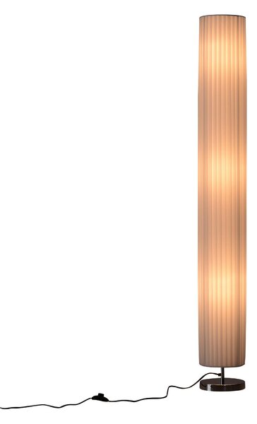 Lampada da Terra 160 cm con Interruttore a Pedale in Acciaio Inox Bianco