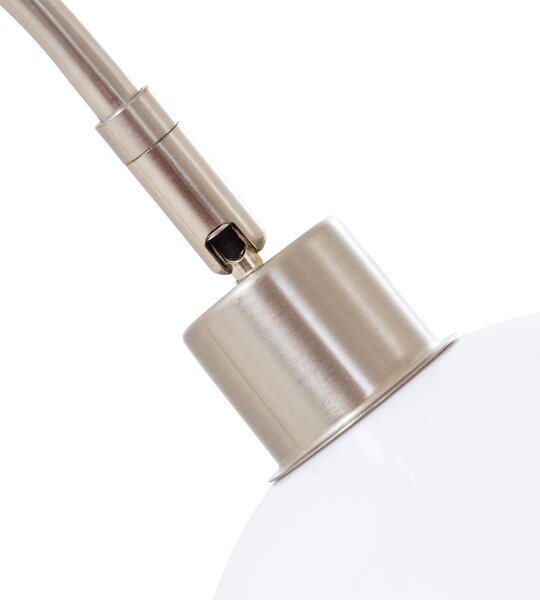 Lampada da Terra in Nickel Satinato E27 Paralume in PVC Garda