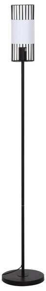 Lampada da Terra Tripode in Acciaio con Paralume Ø23x147,5 cm Nero e Bianco