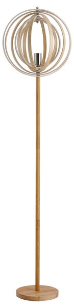 Lampada da Terra in Acciaio Colore Legno Ø38x160 cm