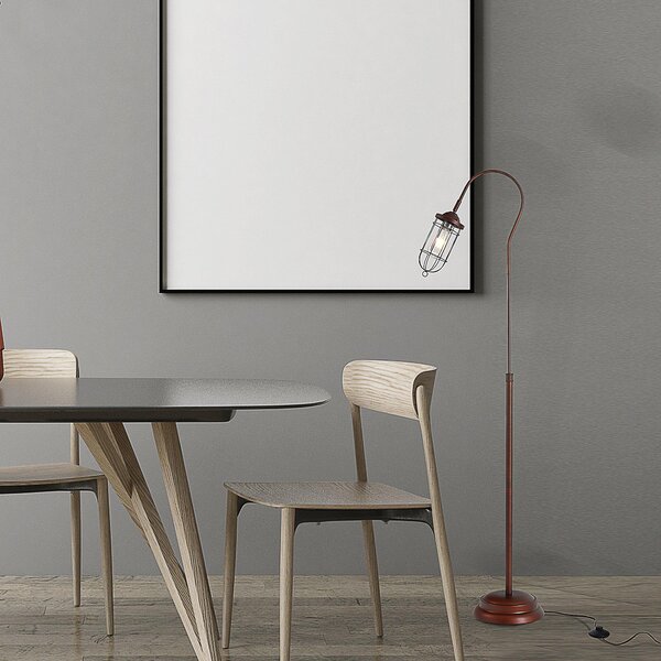 Lampada da Terra Vintage in Metallo Ø25x157 cm Bronzo