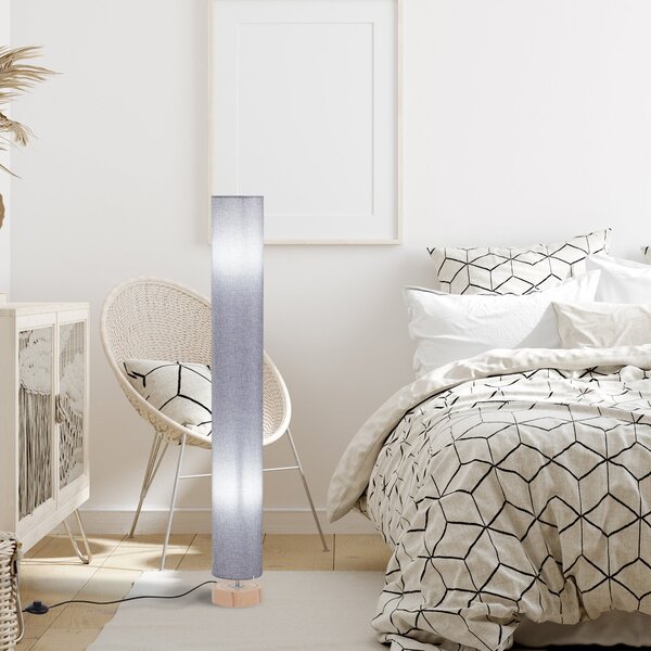 Lampada da Terra a Stelo Piantana per Salotto con Paralume di Stoffa 15x15x120 cm