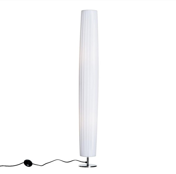 Lampada da Terra in Acciaio Bianco 15x15x120 cm