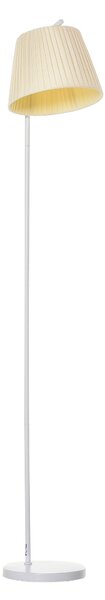 Lampada da Terra con Paralume 45x27x165 cm E27 in Metallo e Tessuto Biano Crema