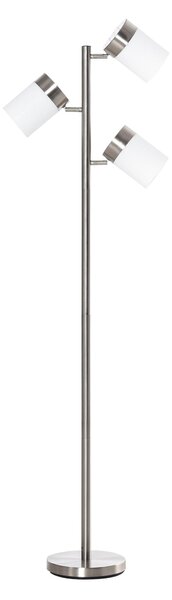 Lampada da Terra 3 Paralumi 38-52x25x165 cm E27 40W Argento