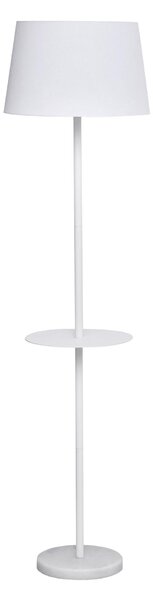 Lampada da Terra con Paralume E27 con Ripiano Bianca