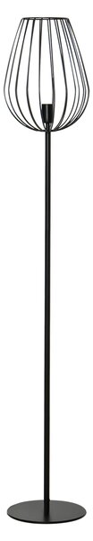 Lampada da Terra con Paralume in Metallo E27 Ø27,5x159 cm Nera