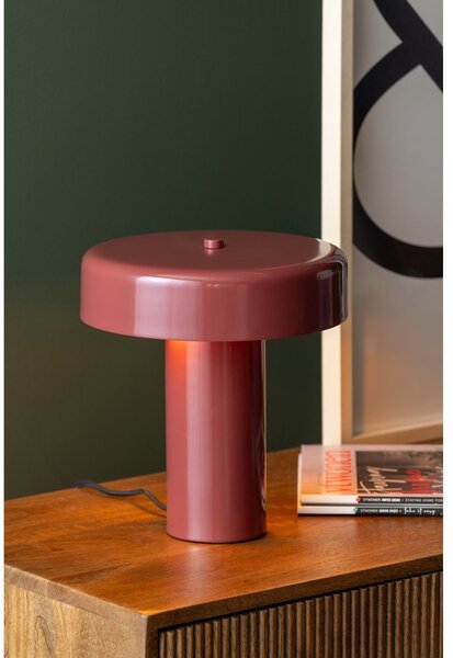 Lampada da tavolo burgundy in metallo (altezza totale 26 cm) Riqueza Palo – Leitmotiv