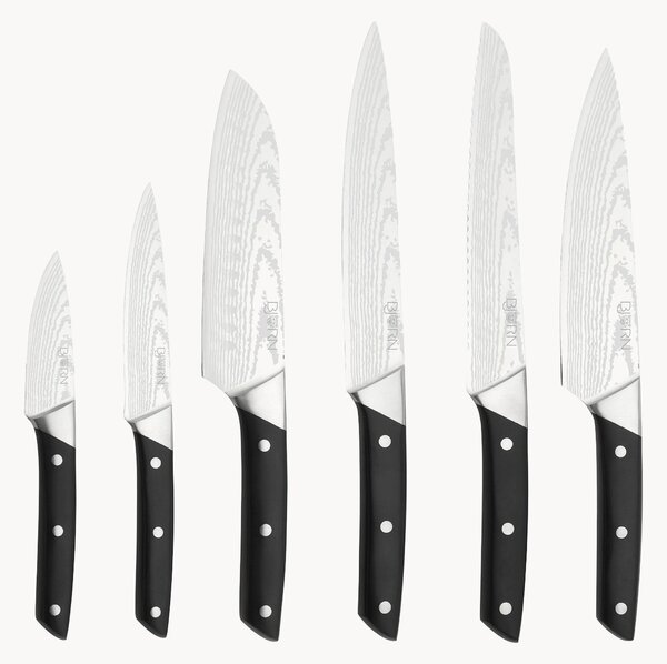 Set di 6 coltelli da cucina con finitura satinata Erling
