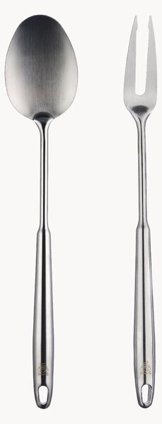 Set di 2 posate da insalata e barbecue in acciaio inossidabile Stal