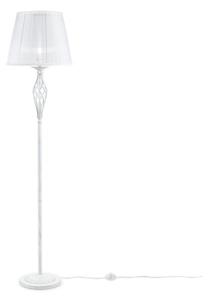 Lampada da terra Elegant in Metallo Grace Bianco con Oro