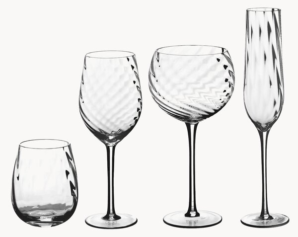 Set di 24 bicchieri in cristallo Sten, 6 persone