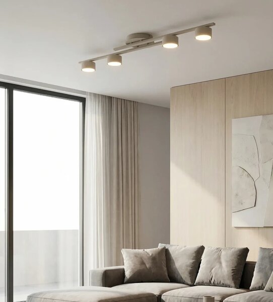 Lampada da soffitto in acciaio FRAGMENT 4 da interno 4xGX53