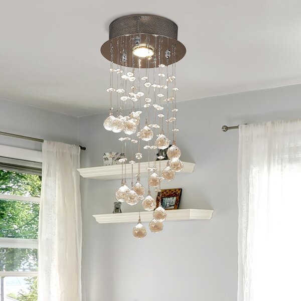 Lampadario a Sospensione in Cristallo 20x48 cm Malin