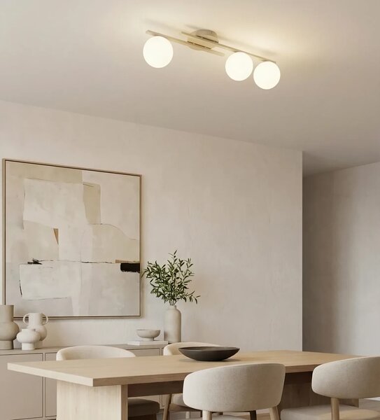 Lampada da soffitto KAIRO 3 3xE14 in Acciaio - Mokka