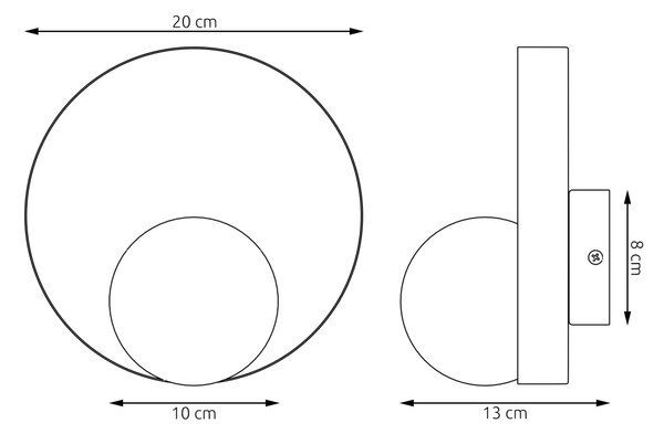 Applique da Parete KIDO K1 G9 in acciaio