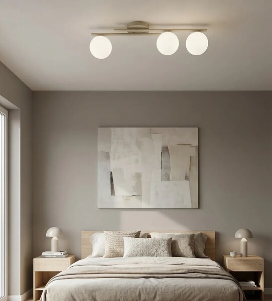 Lampada da soffitto KAIRO 3 3xE14 in Acciaio - Mokka