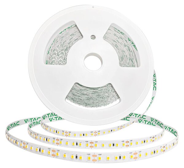 V-TAC Strip LED SMD2835 8W/m 120 LED/m 24V 4000K 10mm bobina 20m SKU 24321