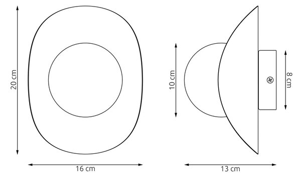 Applique da Parete FIERO M K1 G9 in Acciaio