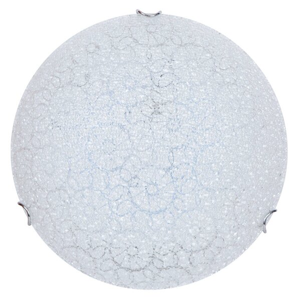 Plafoniera 1xE27 Ganci Cromo Vetro Lastra Gran Ruota E-Energy Maia