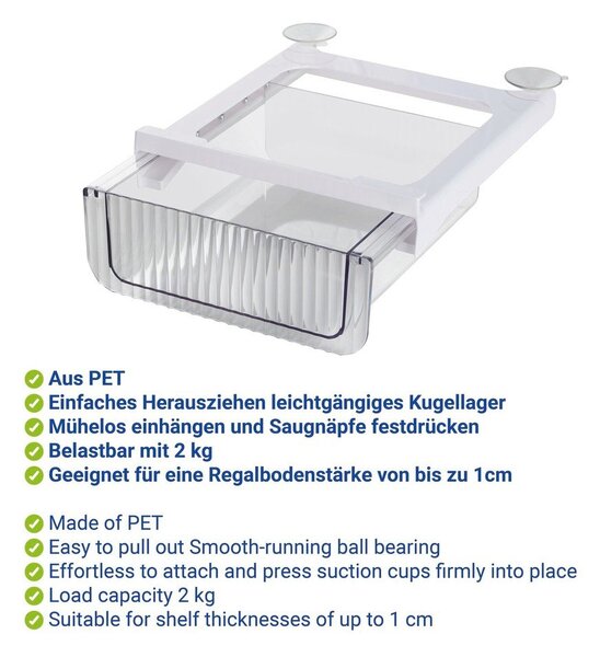 Organizer per il frigorifero in plastica 27x24 cm Kira – Wenko