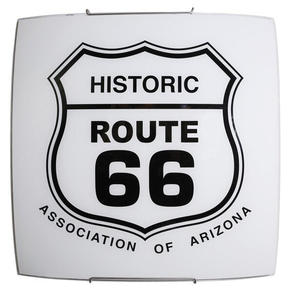 Plafoniera 2xE27 Ganci Filo Acciaio Vetro Lastra Route66 E-Energy Route66