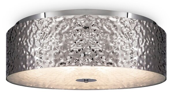 Plafoniera Modern in Metallo Ripple Cromo