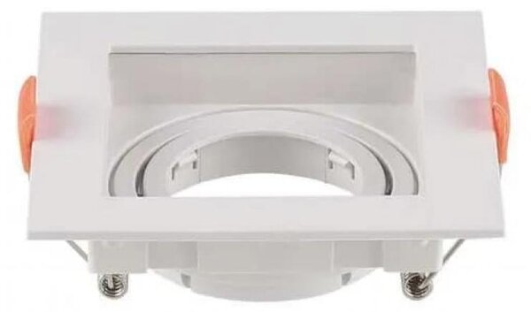 V-TAC VT-933-W portafaretto led da incasso quadrato faretto GU10 colore bianco in policarbonato 95x95mm sku 6656
