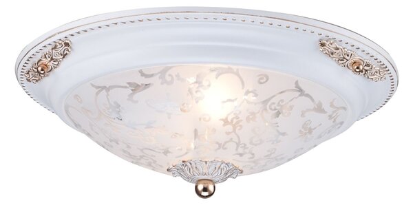 Plafoniera Ceiling & Wall in Metallo Diametrik Bianco con Oro