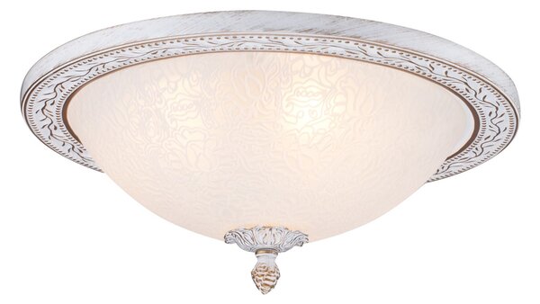 Plafoniera Ceiling & Wall in Metallo Aritos Bianco con Oro